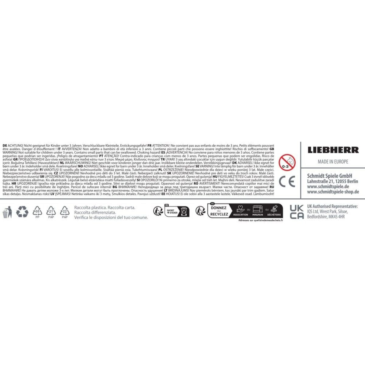 Schmidt Spiele Puzzle - LIEBHERR:Radlader L526, 150 Teile, Eco-Friendly, Gras Kinderpuzzle