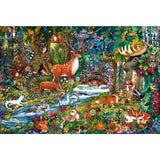 Schmidt Spiele Puzzle - Tiere in den Wäldern Europas, 150 Teile, Eco-Friendly, Gras Kinderpuzzle