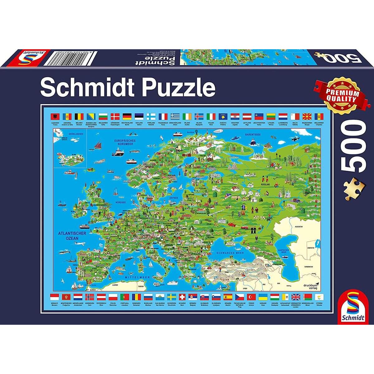 Schmidt Spiele Puzzle - Europa entdecken, 500 Teile