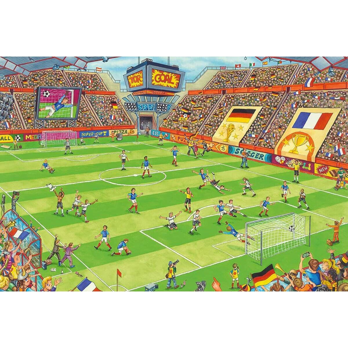 Schmidt Spiele KinderPuzzle - Finale im Fußballstadion, 150 Teile