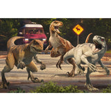 Schmidt Spiele Puzzle - Jurassic World: Chaos Theory - Angriff der Velociraptoren, 150 Teile, Eco-Friendly, Gras Kinderpuzzle