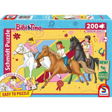Schmidt Spiele Puzzle - Bibi & Tina: Pferdeliebe, 200 Teile, Eco-Friendly, Gras Kinderpuzzle