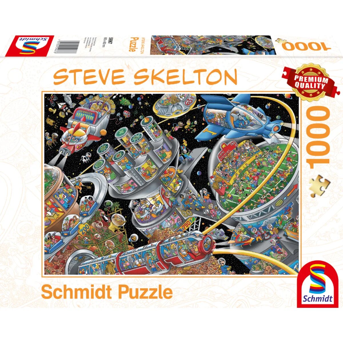 Schmidt Spiele Puzzle - Steve Skelton: Weltall-Kolonie, 1000 Teile