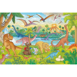 Schmidt Spiele KinderPuzzle - Reise in die Urzeit, 60 Teile, mit Add-on (Wissensbüchlein)