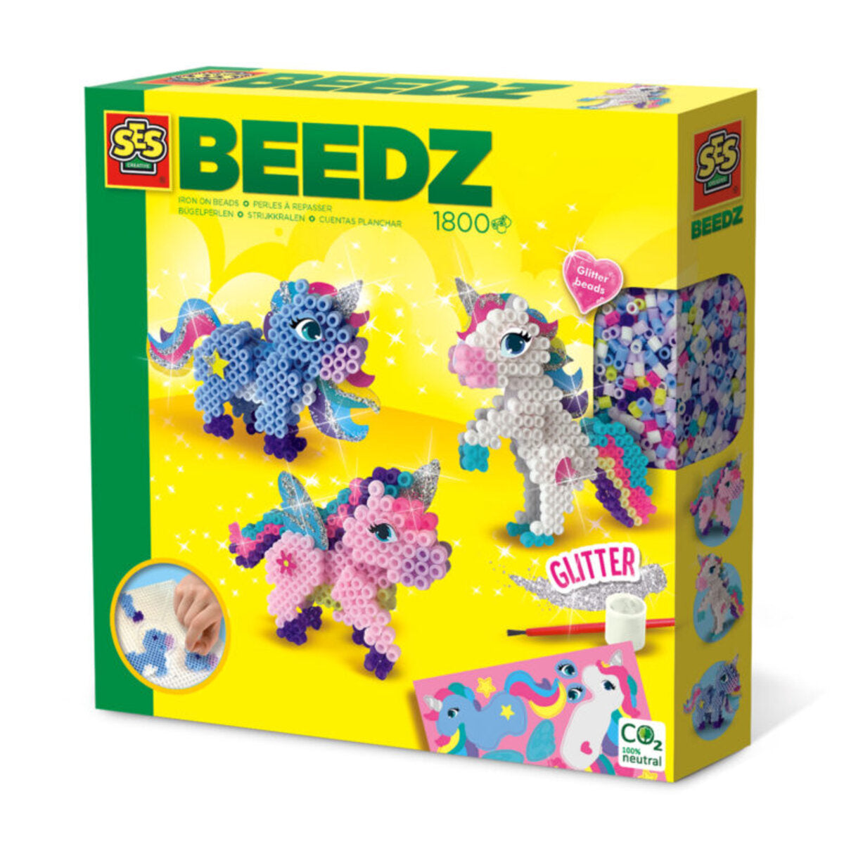 SES Creative Bügelperlen Einhörner 1800 Bügelperlen