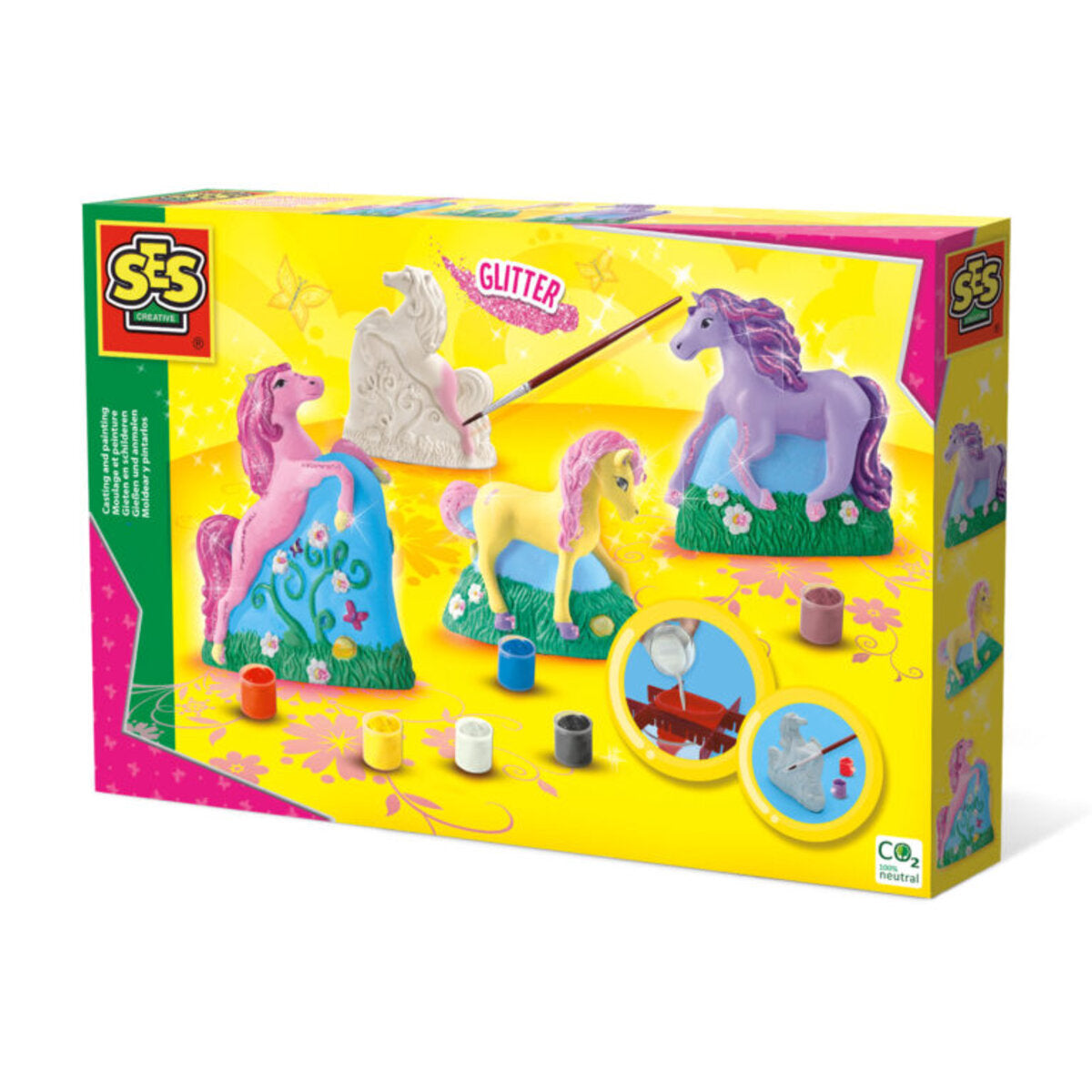 SES Creative Gießen und anmalen 3 Pferde 3D-Pferde in Gips gießen