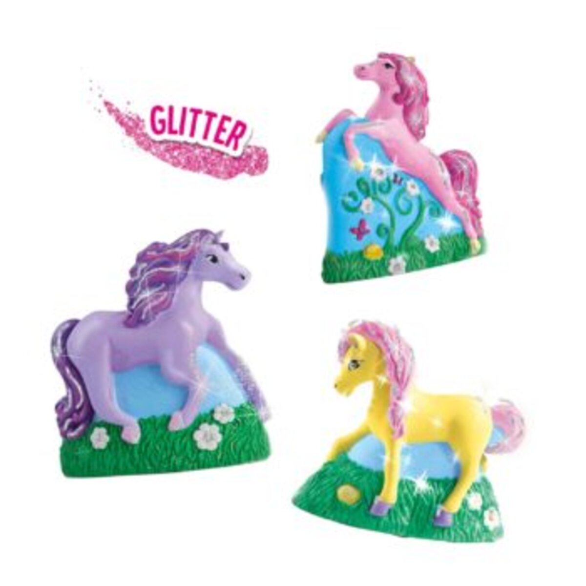 SES Creative Gießen und anmalen 3 Pferde 3D-Pferde in Gips gießen