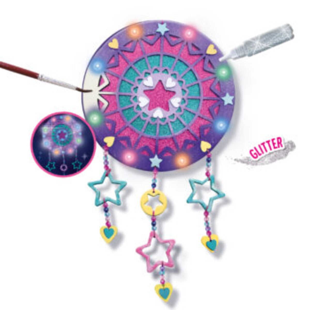 SES Creative Traumfänger beleuchtet Galaxy Lichterkette mit echten LED-Glühbirnen