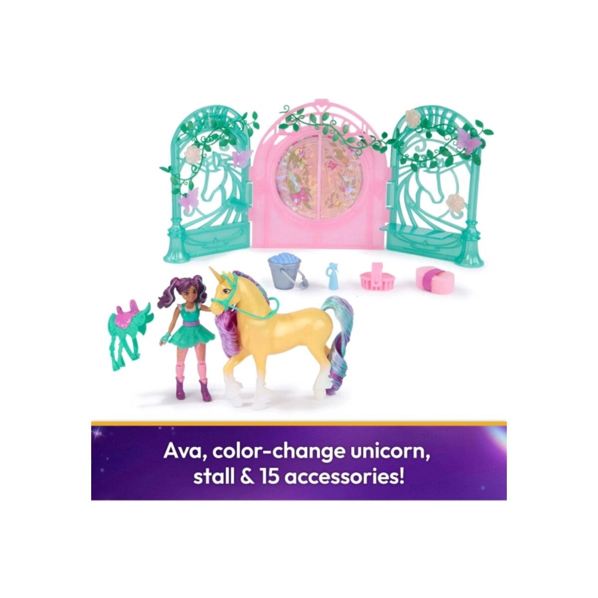 Spin Master Unicorn Academy Spielset Ava & Leaf, 12 cm