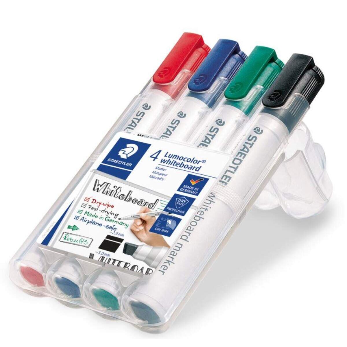 STAEDTLER® 351 B WP4 Lumocolor whiteboard marker Keilspitze, 4 Stück