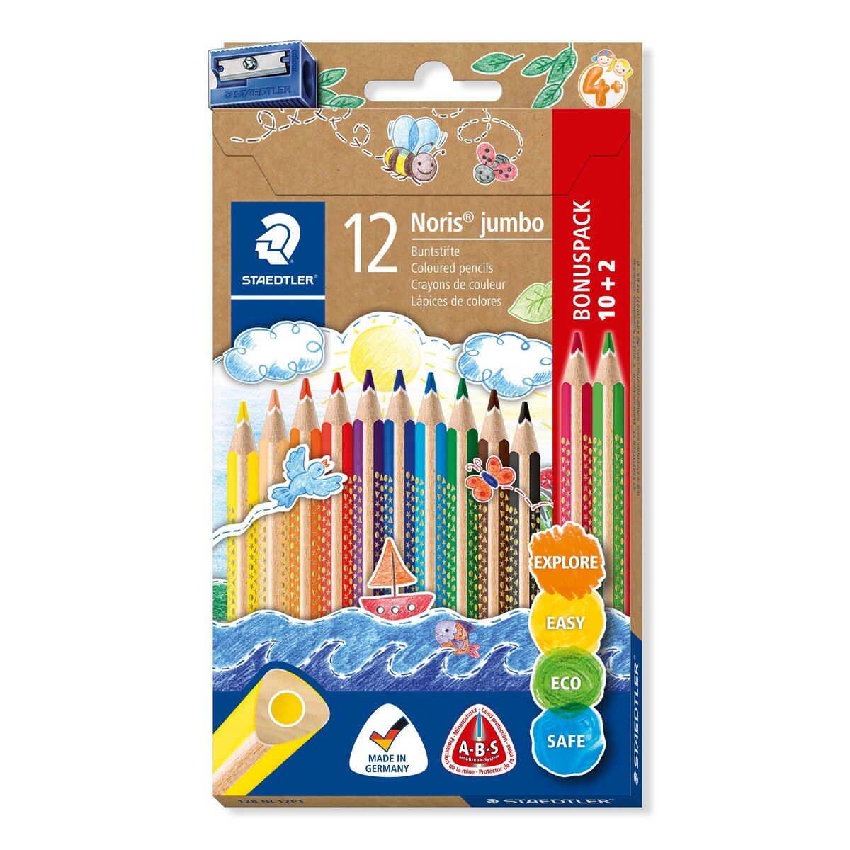 STAEDTLER® Buntstift Noris jumbo 10+2 FSC 100%