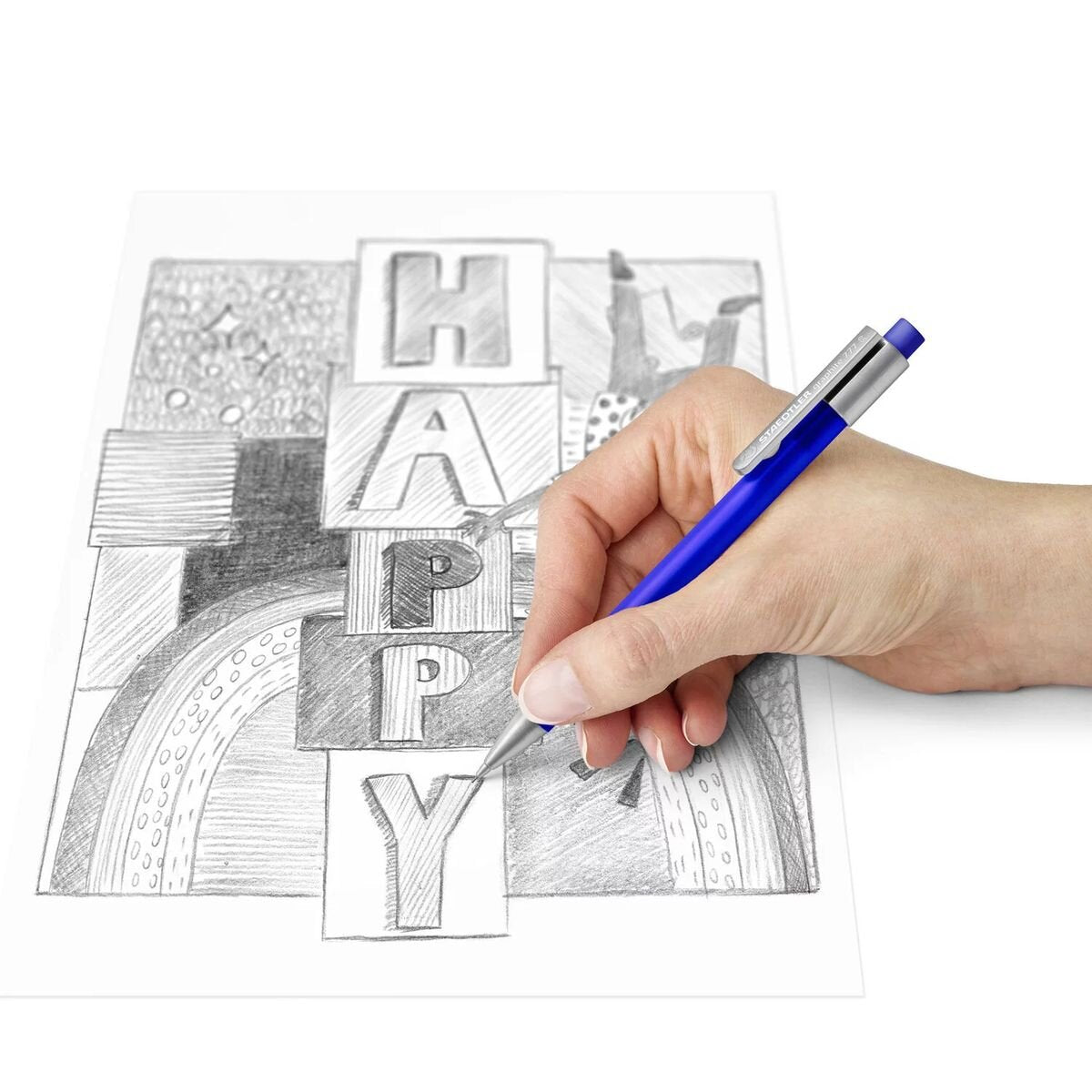 STAEDTLER® graphite 777 Druckbleistift 05 + Minen, 1 Stück, 3-fach sortiert
