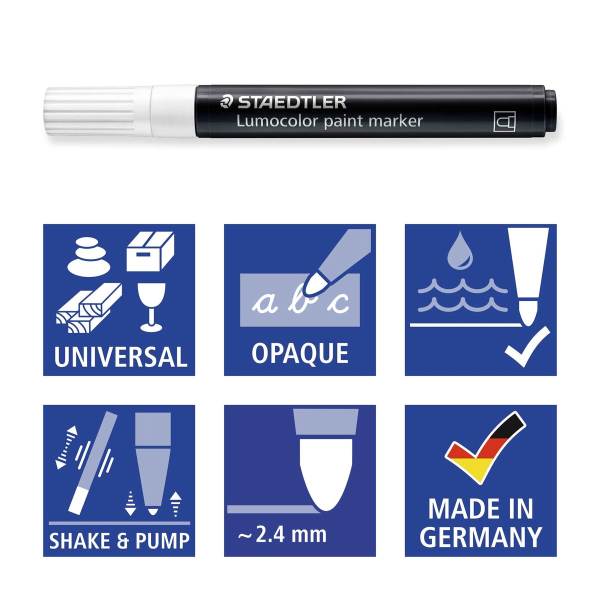 STAEDTLER® Lumocolor® 349 Acryl-Marker, Rundspitze, gold