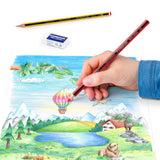 STAEDTLER® Noris® colour 185 Set mit 12 Buntstiften in sortierten Farben, 1 Bleistift und 1 Radierer