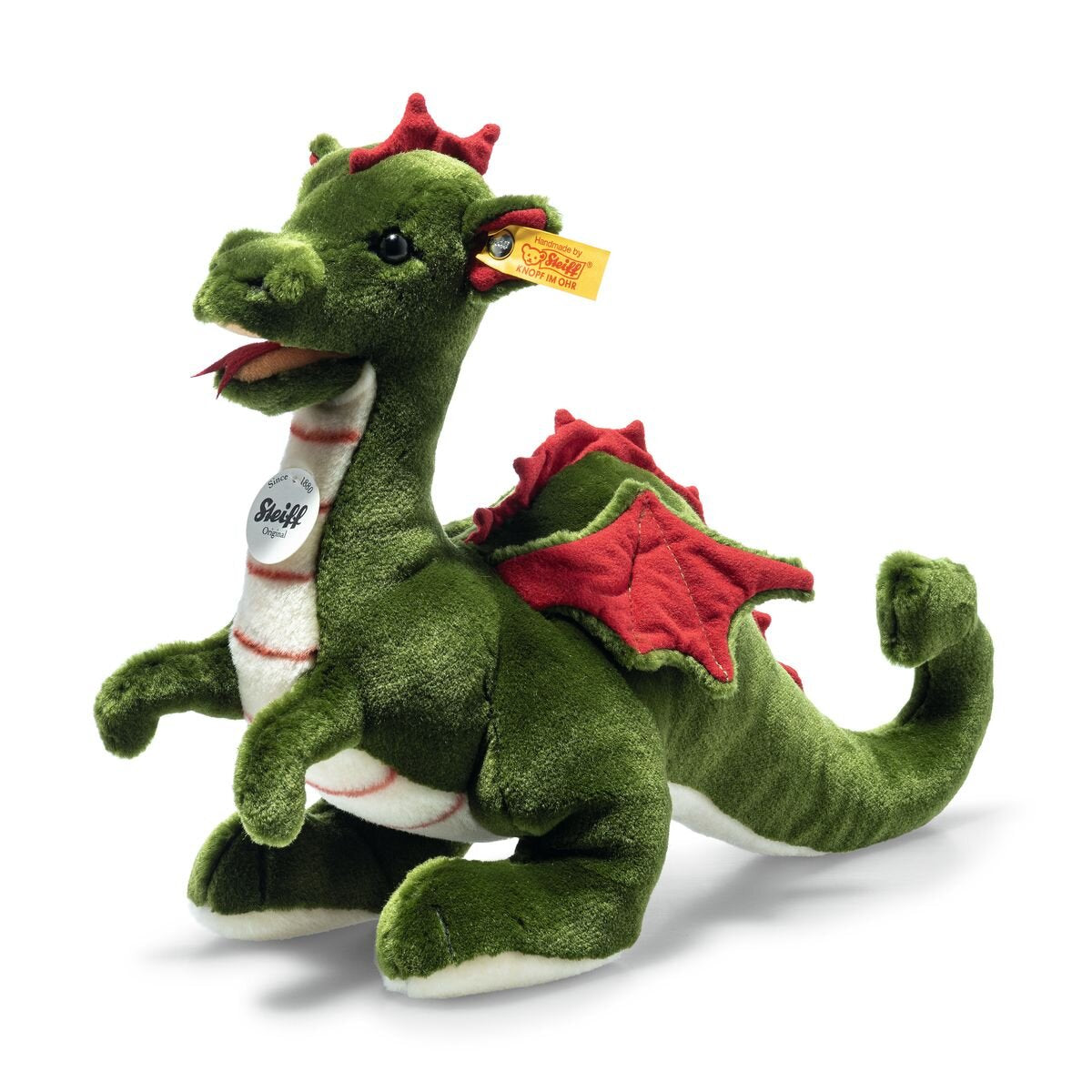 Steiff Rocky Drache grün stehend, 32 cm