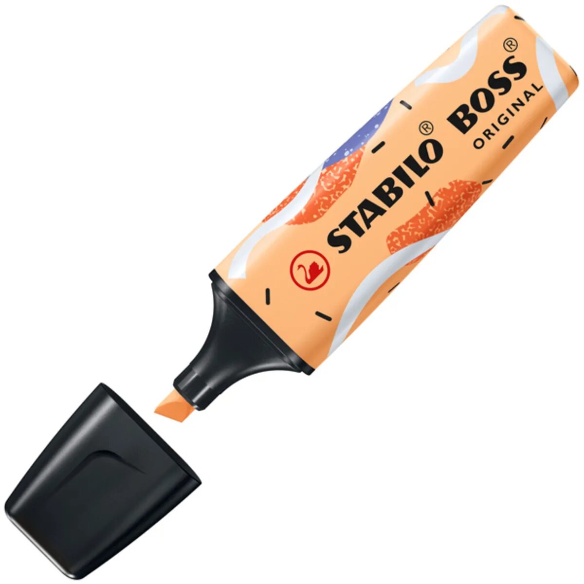 Textmarker - STABILO BOSS ORIGINAL Pastel by Ju Schnee - Einzelstift - sanftes Orange