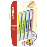 Textmarker - STABILO swing cool - 4er Pack - gelb, grün, blau, pink