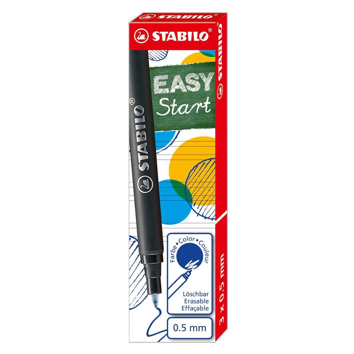 Tintenpatronen zum Nachfüllen - STABILO EASYoriginal Refill - medium - 3er Pack - Schreibfarbe blau (löschbar)