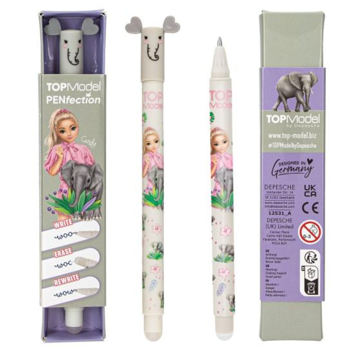Depesche TOPModel Radierbarer Gelstift, sortiert