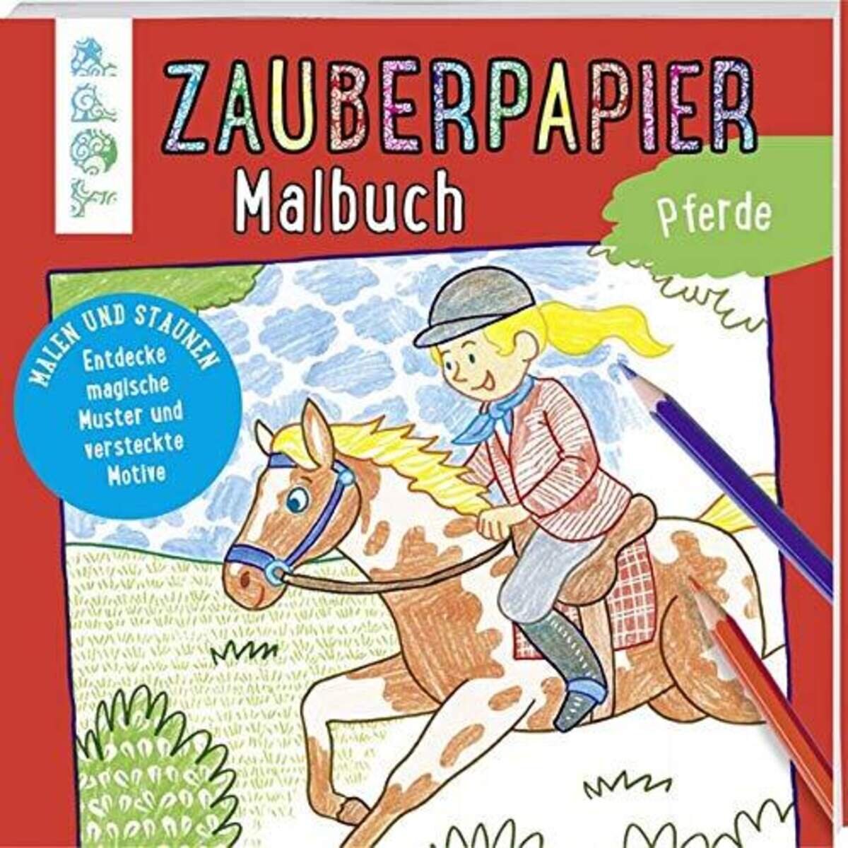 Topp Verlag Zauperpapier Malbuch Pferde