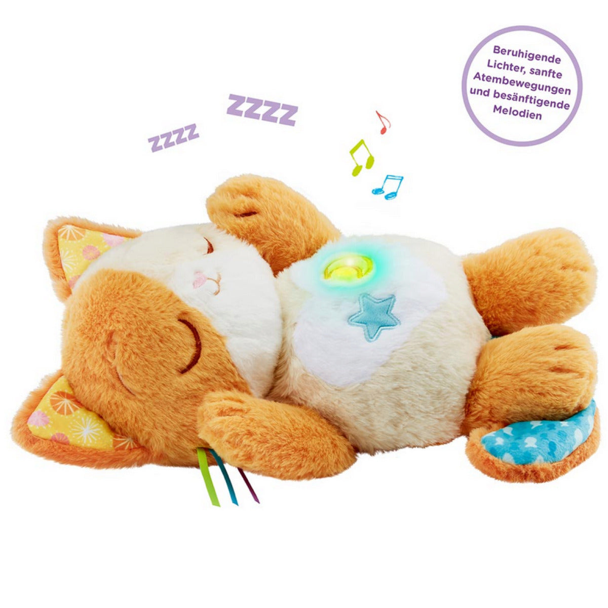 VTech Schlummer-Kätzchen spielt beruhigende Musik sowie Lieder ab Batteriebetrieb