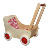 Wenzel Holzpuppenwagen Laura mit Bett-Garnitur