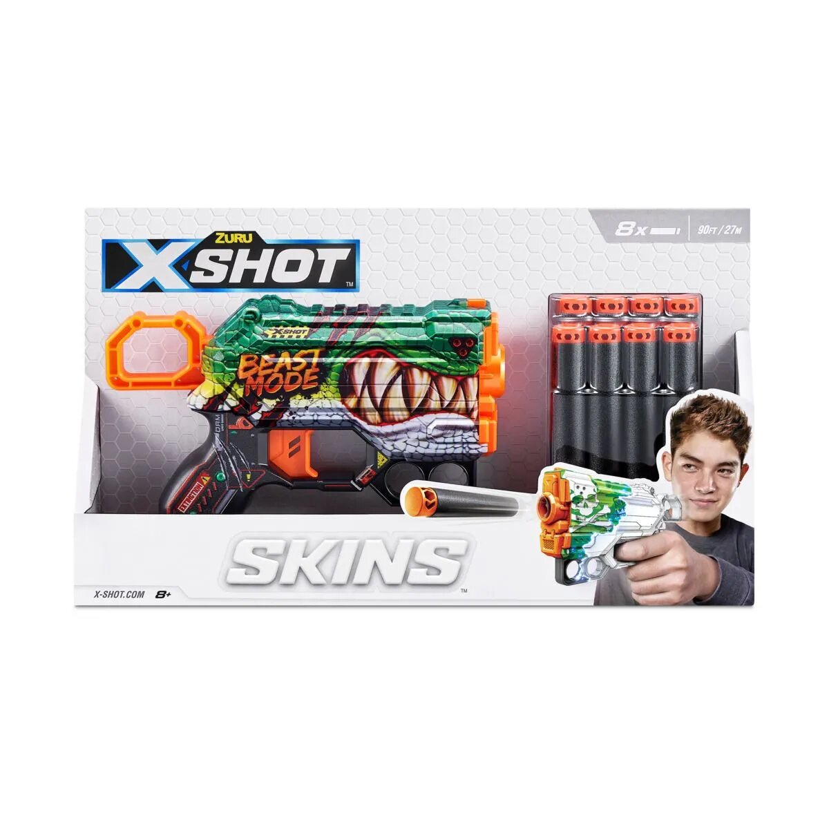 Zuru Softdart-Pistole X-Shot Skins Menace Serie 1, 1 Stück, 6-fach sortiert