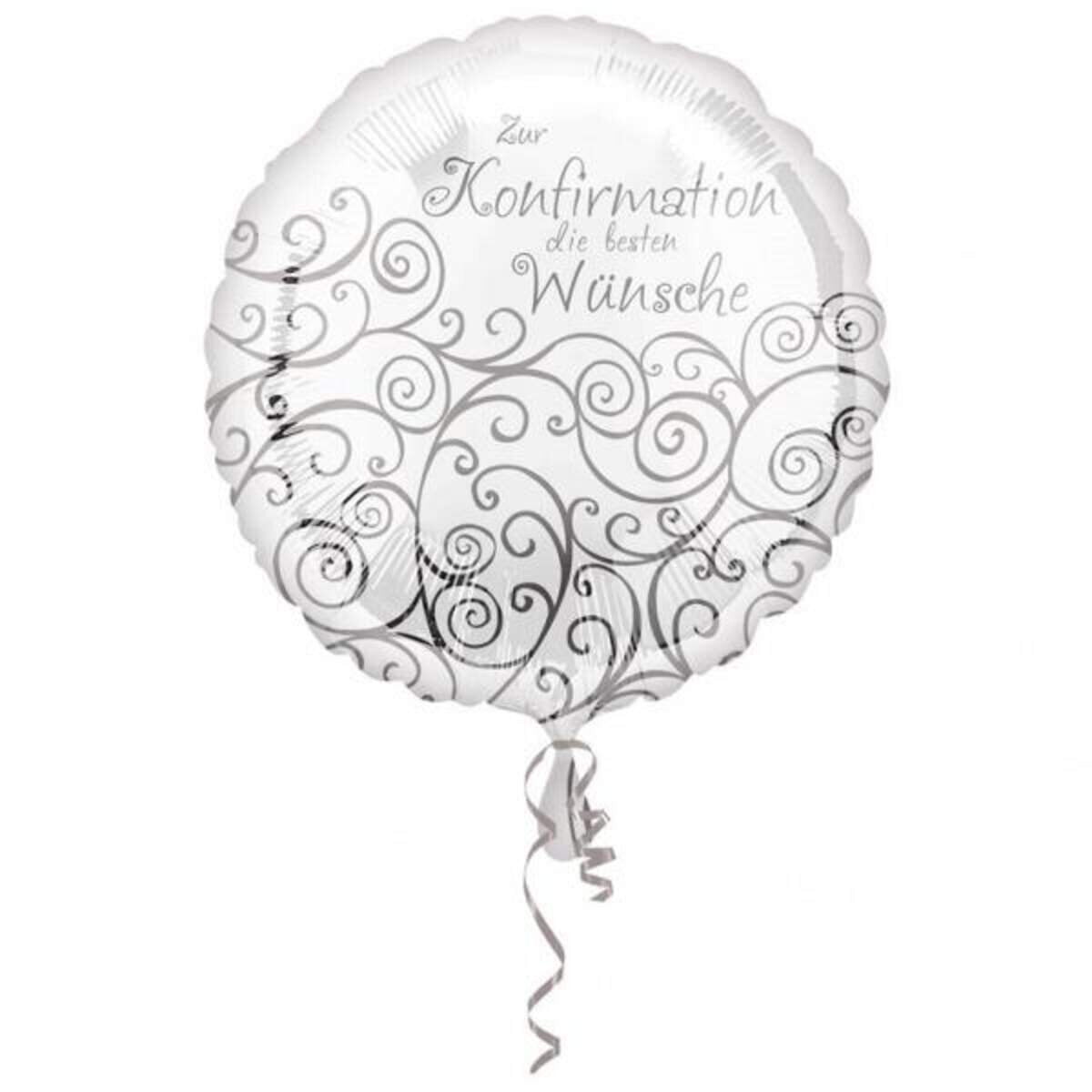 amscan Folienballon Konfirmation 43cm weiß