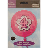 amscan Folienballon Pink Flowers 4 holographic