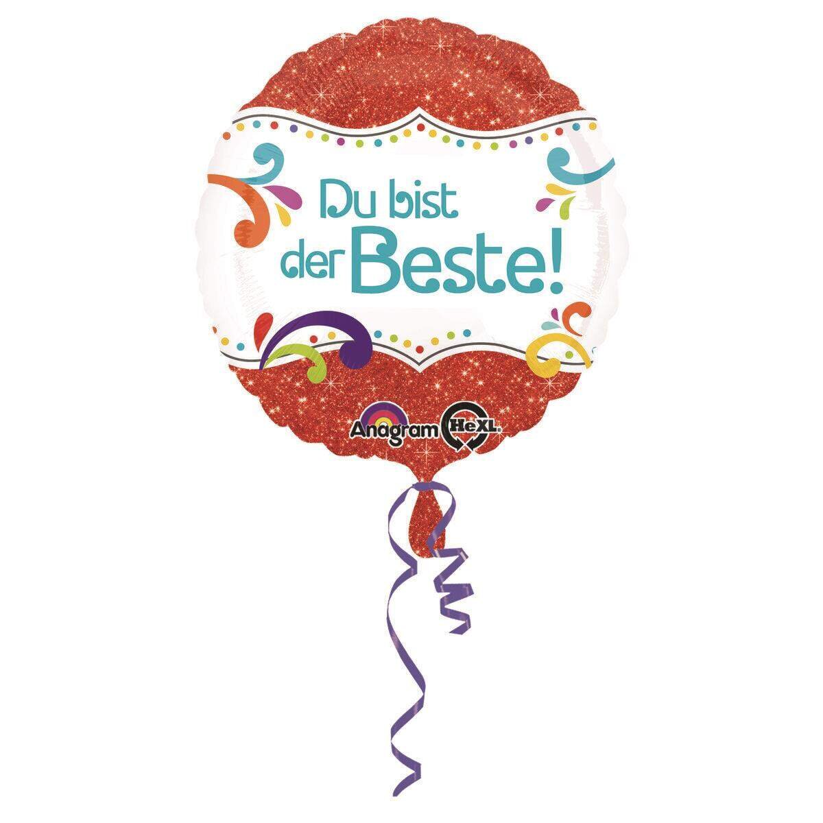 amscan Folienballon Sprüche Du bist der Beste!