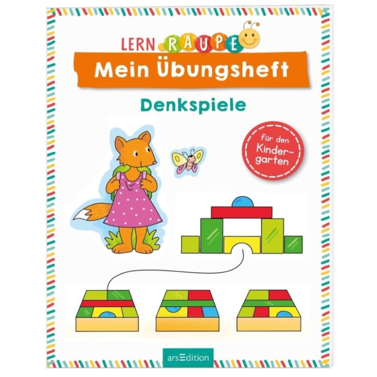 ars Edition Lernraupe - Mein Übungsheft: Denkspiele