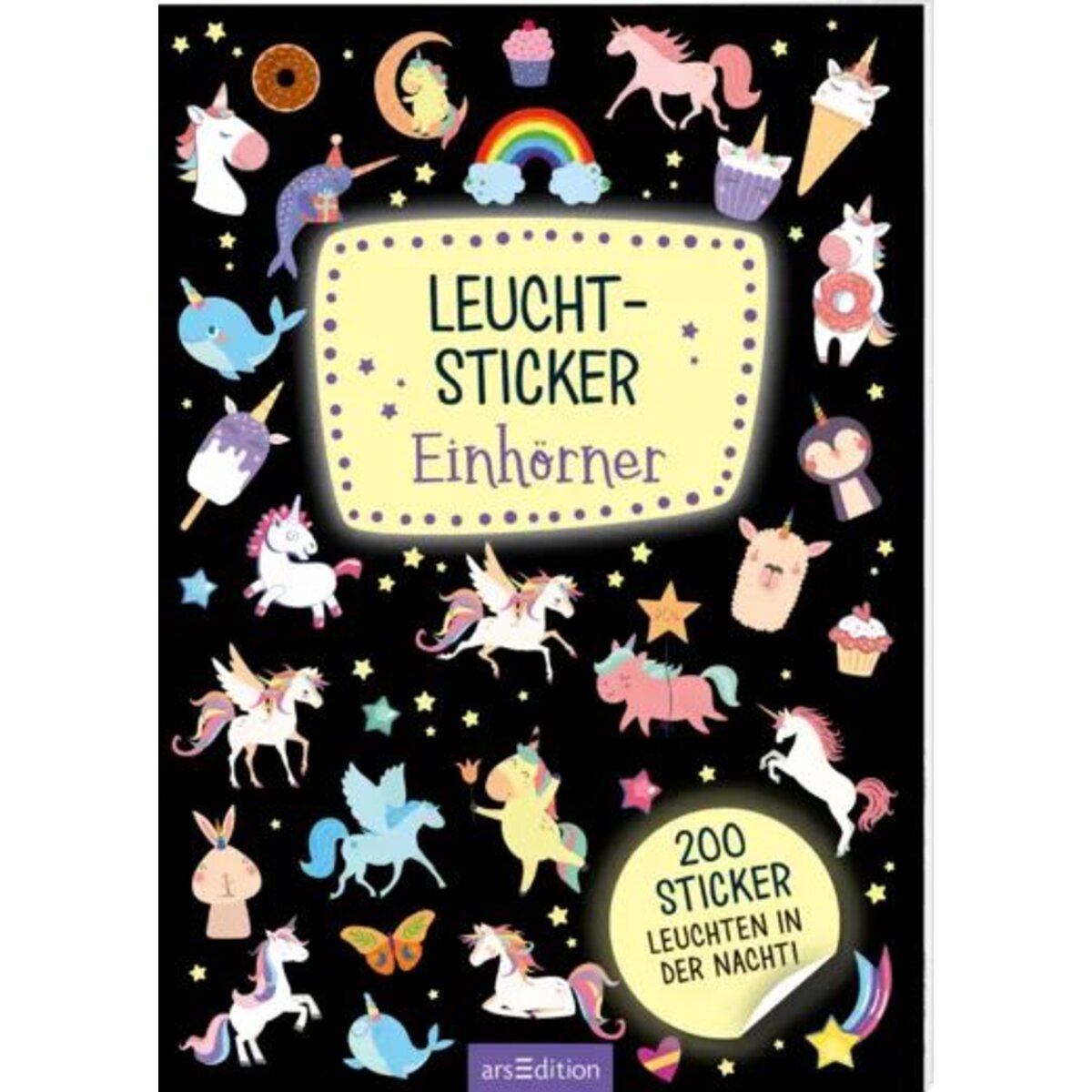 ars Edition Leucht-Sticker: Einhörner