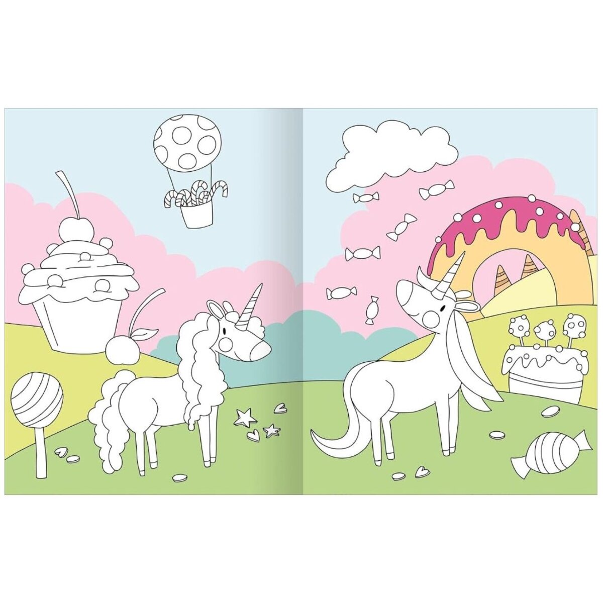 ars Edition Mein großes buntes Malbuch – Einhörner