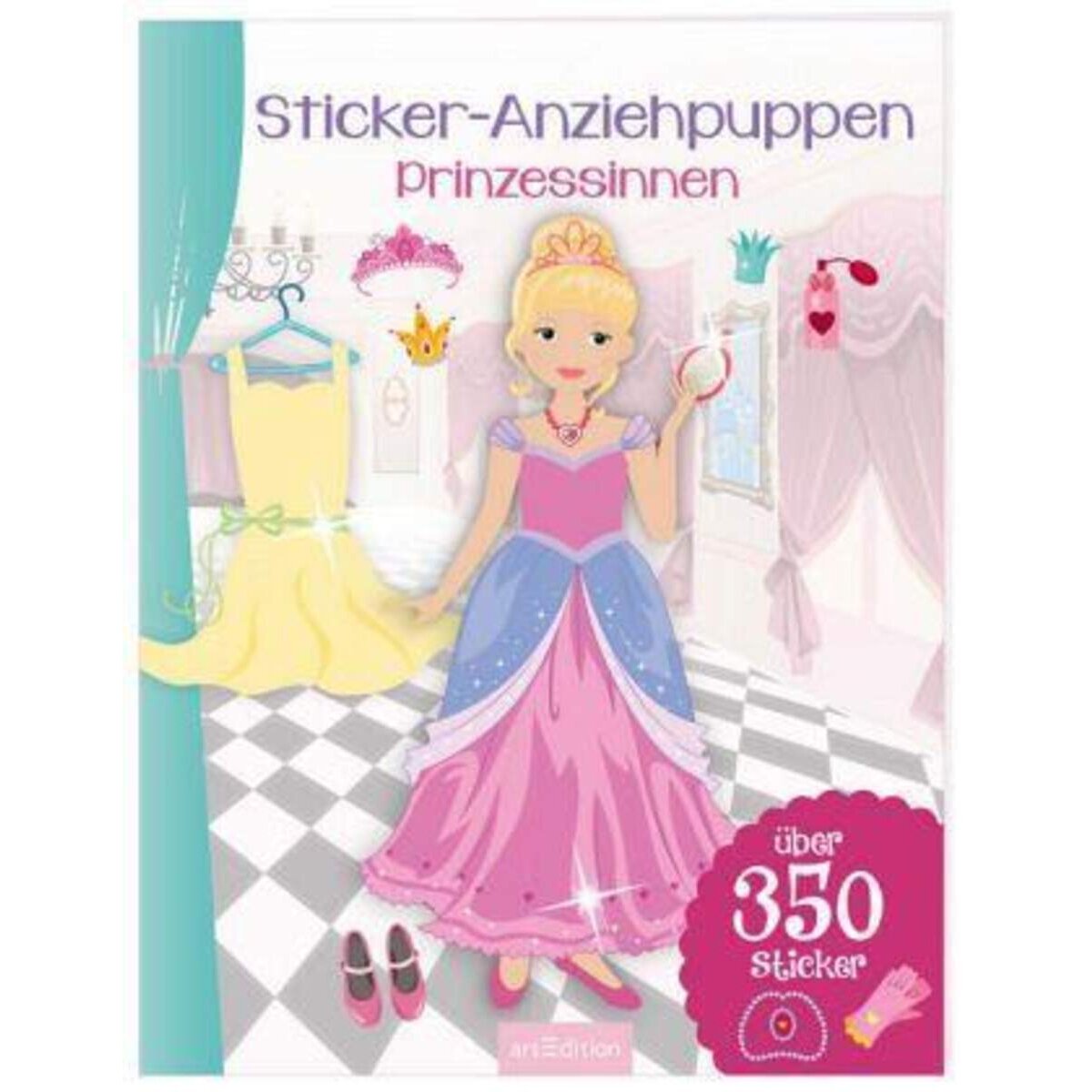 ars Edition Sticker-Anziehpuppen Prinzessinen