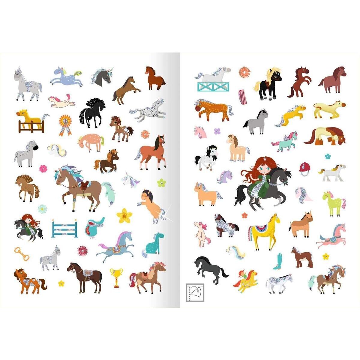 ars Edition Stickerheft Glitzerspaß Pferde Sticker