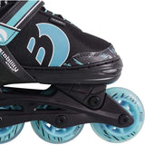 BEST Sporting Inline Skates für Kinder /Jugendliche, ABEC 7 Carbon, türkisblau / schwarz, Größe: 30-33