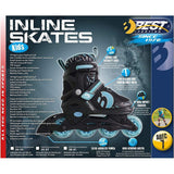 BEST Sporting Inline Skates für Kinder /Jugendliche, ABEC 7 Carbon, türkisblau / schwarz, Größe: 30-33