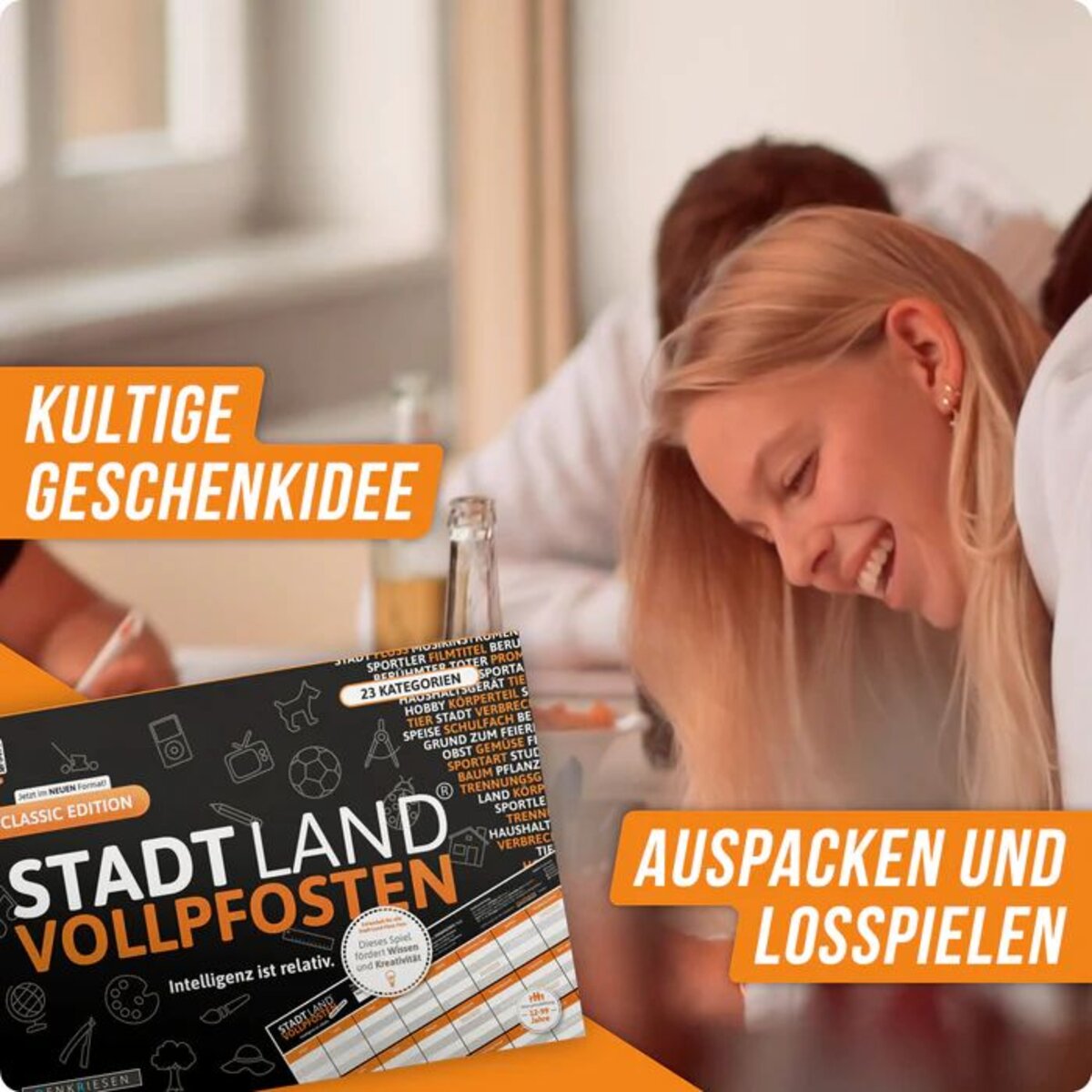 Denkriesen Stadt Land Vollpfosten - Classic Edition "Intelligenz ist Relativ"