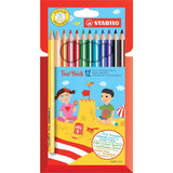 Dreikant-Buntstift - STABILO Trio dick - 12er Pack - mit 12 verschiedenen Farben