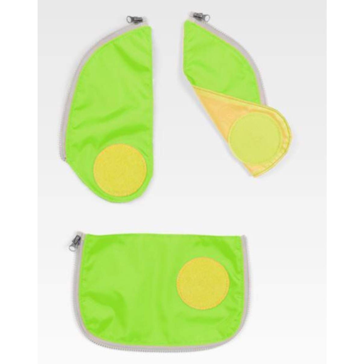 ergobag Fluo-Zip Set, Sicherheitsset, Grün, 3-teilig