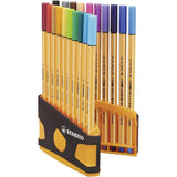 Fineliner - STABILO point 88 ColorParade - 20er Tischset in anthrazit/orange - mit 20 verschiedenen Farben