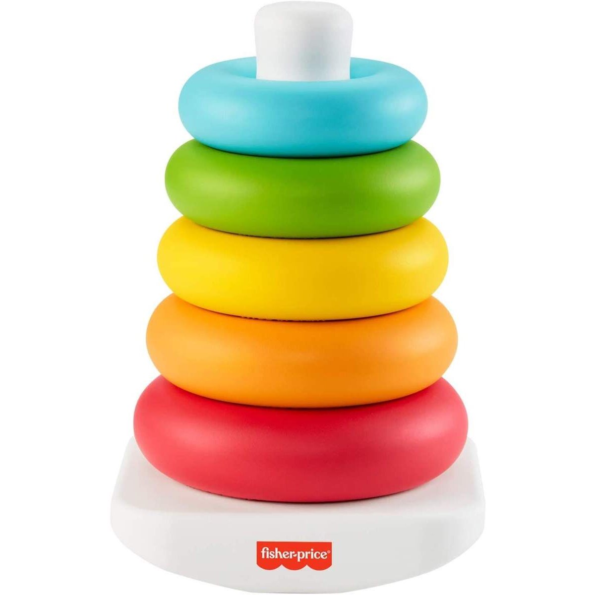 Fisher-Price Eco Farbring Pyramide, Stapelspiel, 100% Bio-Kunststoff
