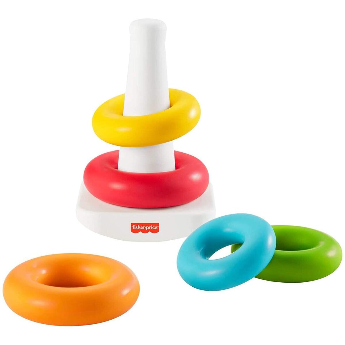 Fisher-Price Eco Farbring Pyramide, Stapelspiel, 100% Bio-Kunststoff