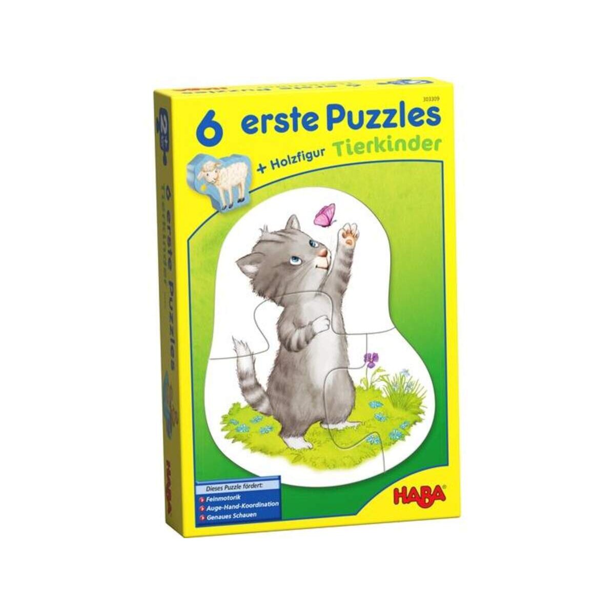 HABA 303309 6 erste Puzzles Tierkinder