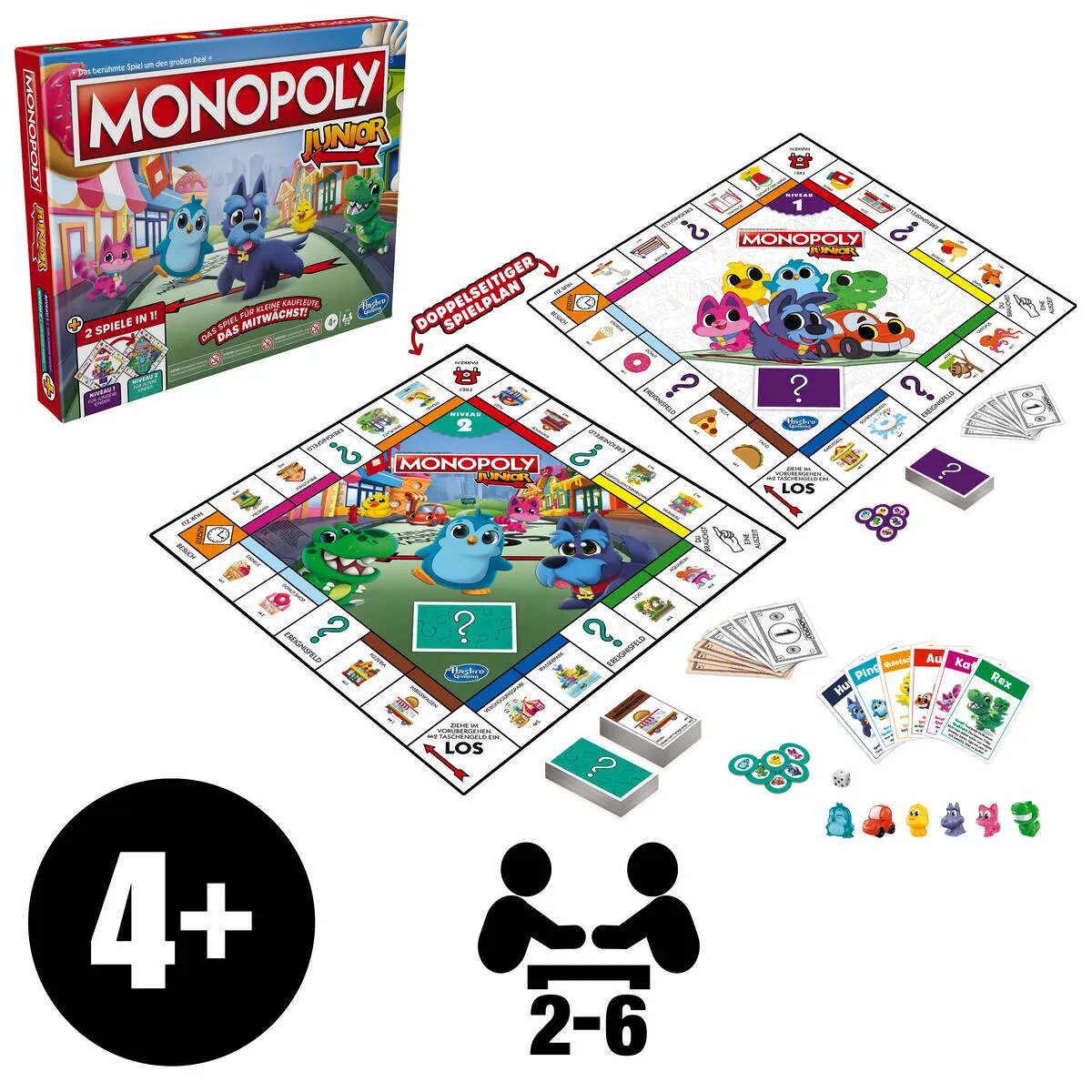 Hasbro Monopoly Junior 2 Games in 1