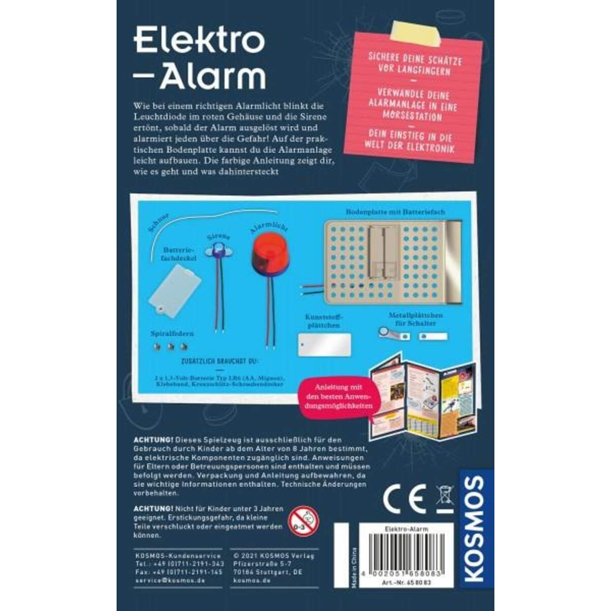 KOSMOS 65808 Elektro-Alarm Sichere deine Geheimverstecke