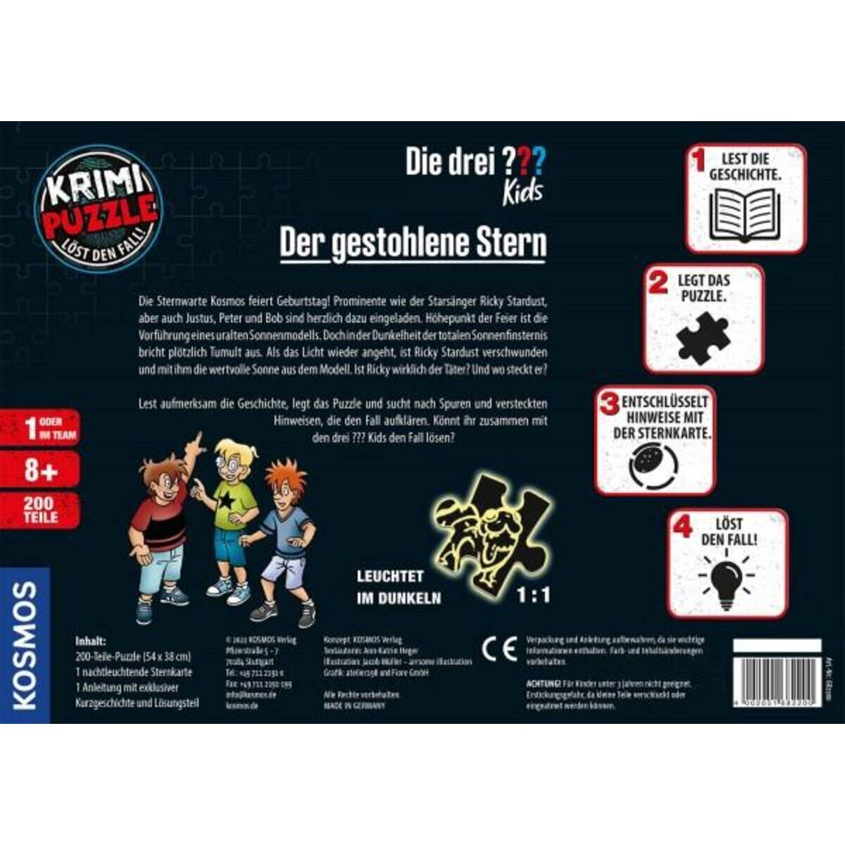 KOSMOS Krimi-Puzzle: Die drei ??? Kids - Der gestohlene Stern