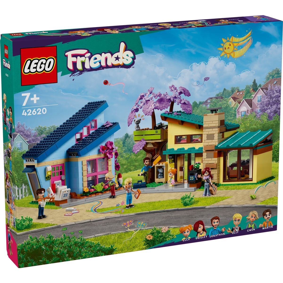 LEGO® Friends 42620 Ollys und Paisleys Familien Haus, Spielzeug mit Puppenhaus