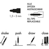 Marabu YONO Marker Set, 6 x 1,5-3 mm