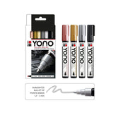 Marabu YONO Marker Set METAL, 4 x 1,5-3 mm